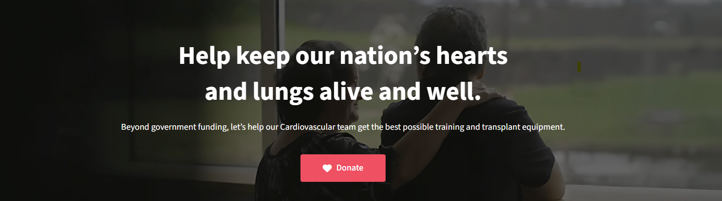 Link to the Auckland Hospital Foundation page that support Cardiovascular Care at Te Toka Tumai