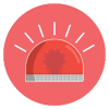 a red ambulance light