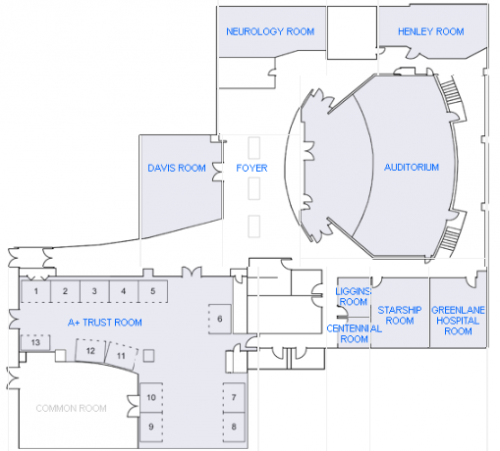 a map of the clinical education centre